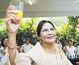 Jo at celebration of the 107th anniversary of the Philippine declaration of independence from Spanish rule